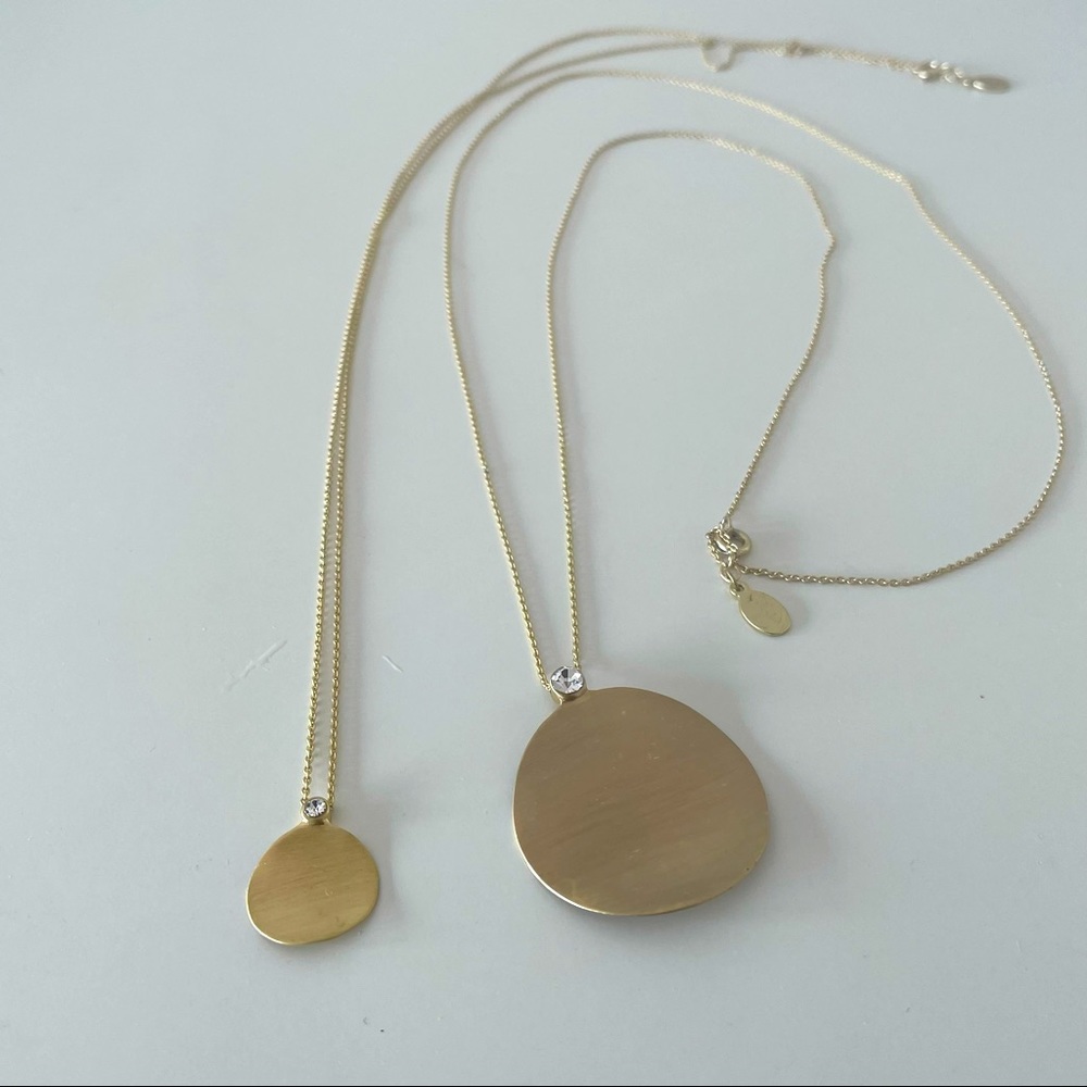 LOFT Metal Pendulum Long Necklace 2 Set